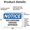 Signmission This Container Contains Antifreeze, 10 in W x Rectangle, Vinyl Decal OS-2PACK-NS-D-710-L-18596 - alternate 6